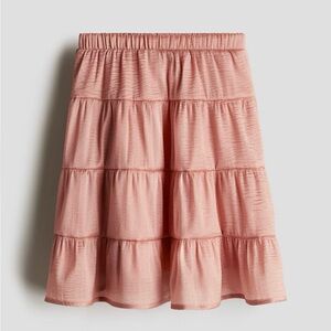 H&M dusty pink Tiered Kids Skirt 6-7 y